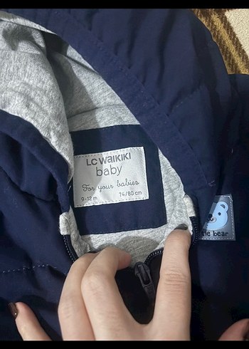 Koyu Mavi Fermuarlı Bebek Tulumu - Görsel 2