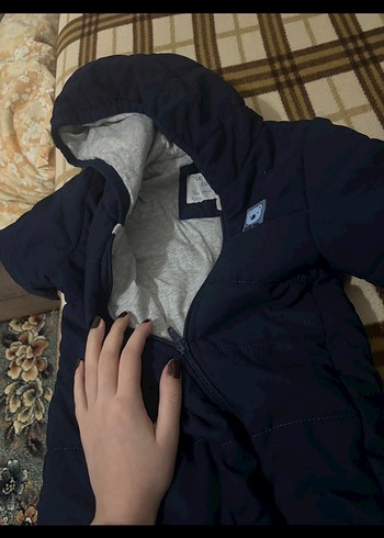 Koyu Mavi Fermuarlı Bebek Tulumu - Görsel 3