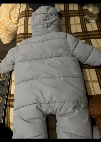 Zara Gri Kürklü Bebek Tulumu - Görsel 2