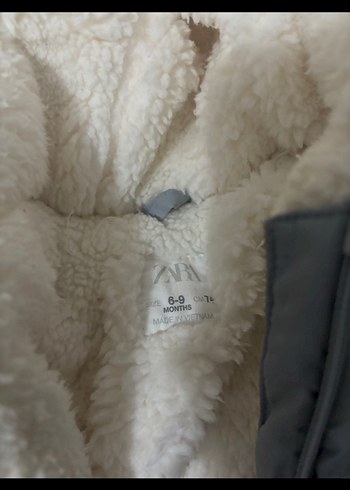 Zara Gri Kürklü Bebek Tulumu - Görsel 3