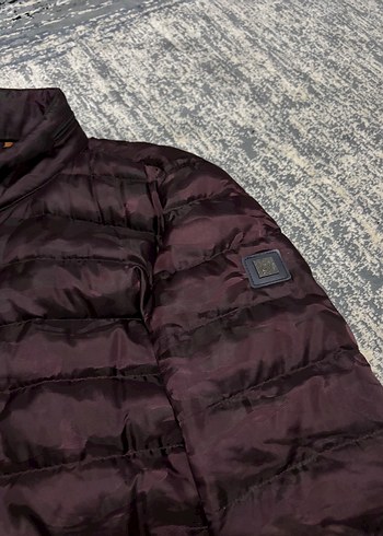 Bordo Fermuarlı Erkek Mont - Görsel 4