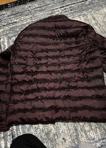 Bordo Fermuarlı Erkek Mont - Görsel 5