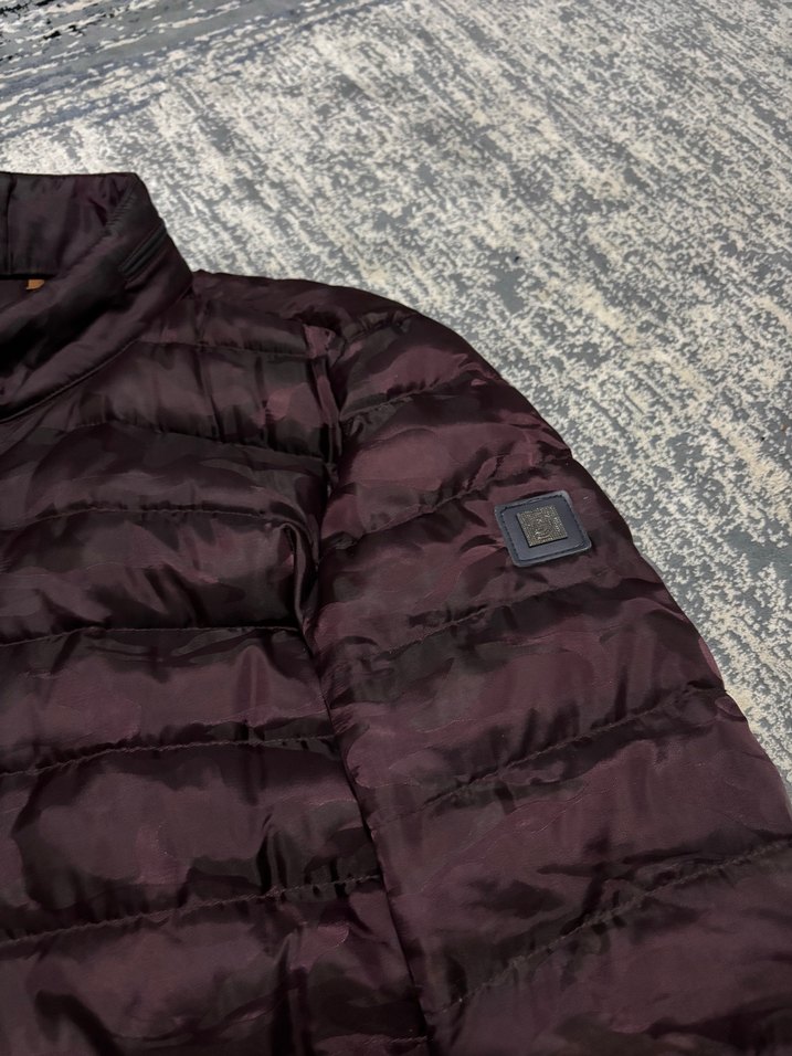 Bordo Fermuarlı Erkek Mont - Görsel 4