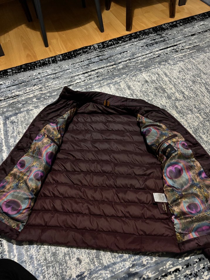 Bordo Fermuarlı Erkek Mont - Görsel 2