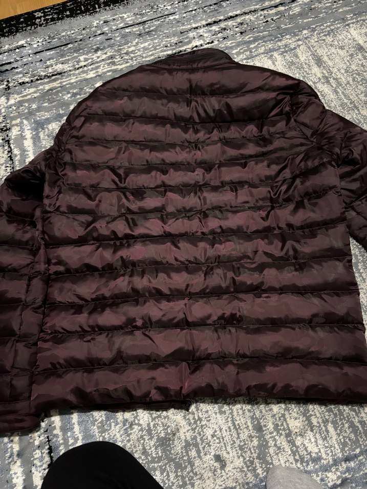 Bordo Fermuarlı Erkek Mont - Görsel 5