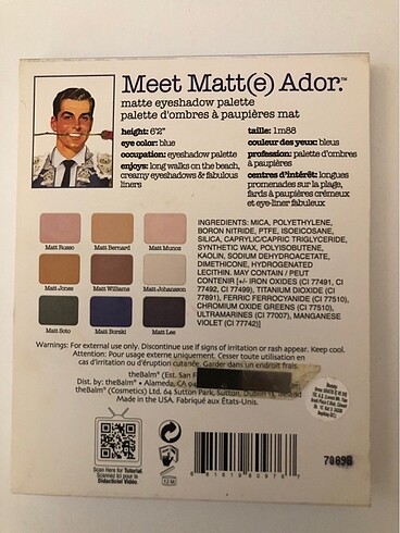Beden The Balm Meet Matte Ador