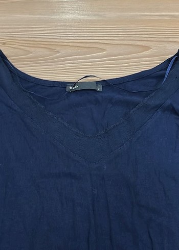 Lacivert V Yaka Kadın bluz - Görsel 3