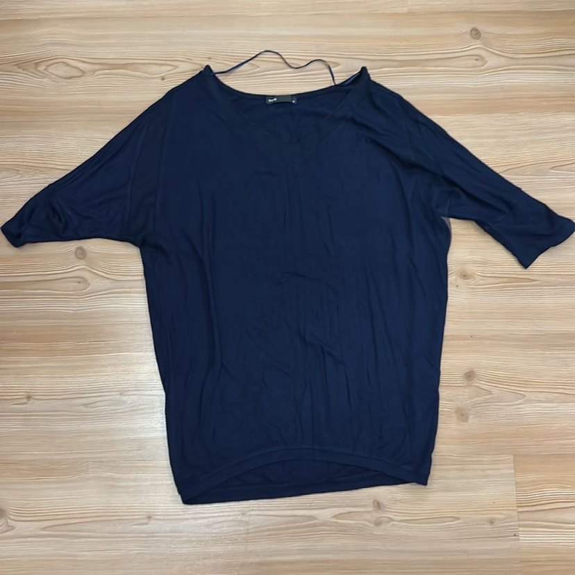 Lacivert V Yaka Kadın bluz - Görsel 2