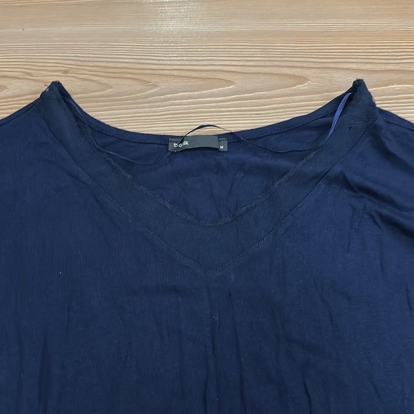 Lacivert V Yaka Kadın bluz - Görsel 3