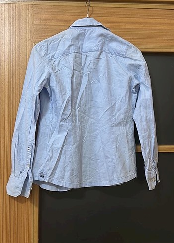 Mavi Baskılı Uzun Kollu  Gömlek - Görsel 3