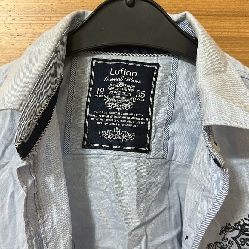 Mavi Baskılı Uzun Kollu  Gömlek - Görsel 2