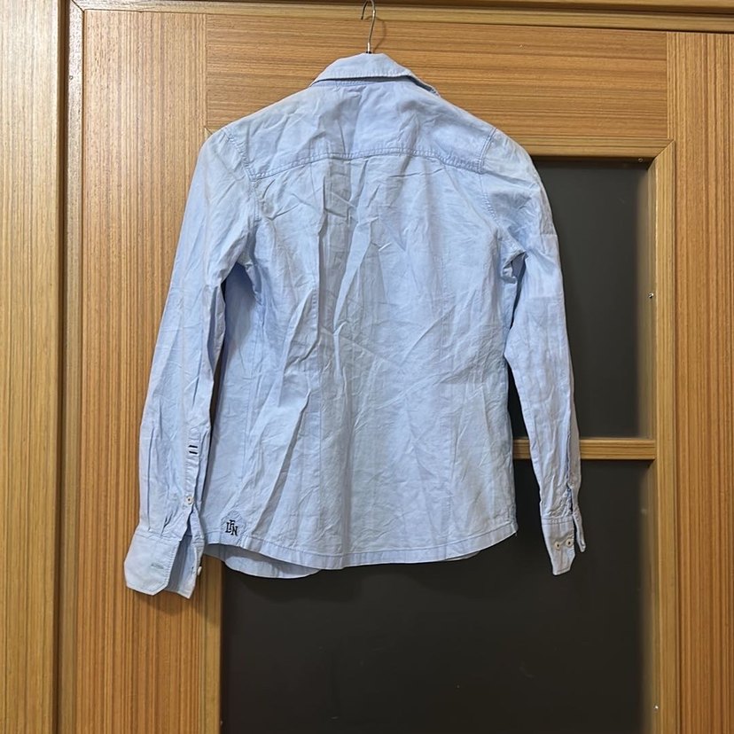 Mavi Baskılı Uzun Kollu  Gömlek - Görsel 3