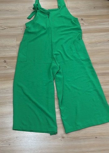 Yeşil Kolsuz Uzun Kadın Tulum - Görsel 5