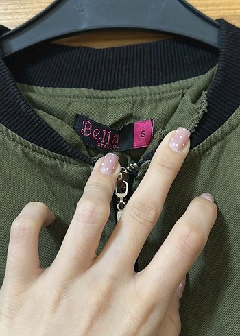 Kadın Haki Uzun Fermuarlı Ceket - Görsel 2