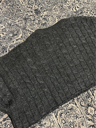 m Beden gri Renk oversize crop kazak