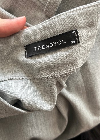 Gri Kadın kumaş Pantolon - Görsel 4