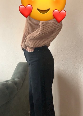 Trendyolmilla siyah wide leg bol paça jean - Görsel 3