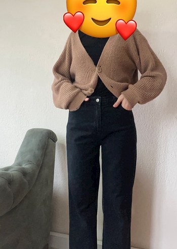 Trendyolmilla siyah wide leg bol paça jean - Görsel 2