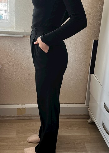 Zara Siyah kumaş  Pantolon - Görsel 3