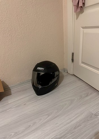 Siyah S beden Minimalist Motosiklet Kaskı - Görsel 3