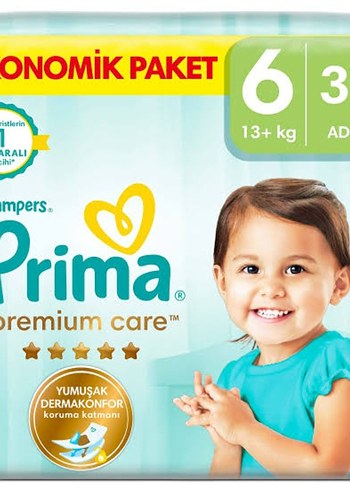 Prima Premium Care Bebek Bezi 6 Numara 13+ kg 3'lü Paket