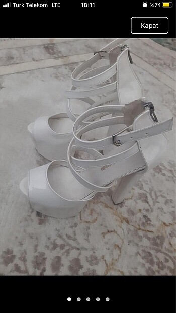 36 Beden beyaz Renk Topuklu ayakkabı