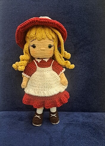 Sevimli Mantar Kız Amigurumi Bebek