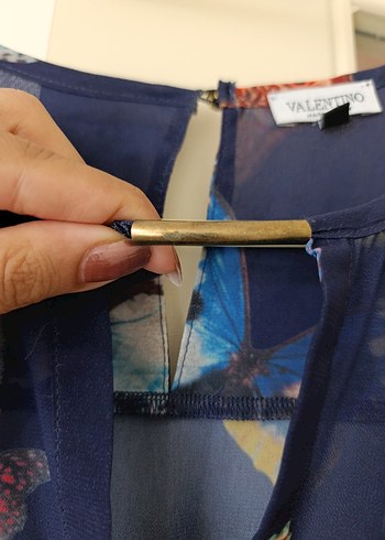 m Beden mavi Renk Valentino Şifon gömlek bluz