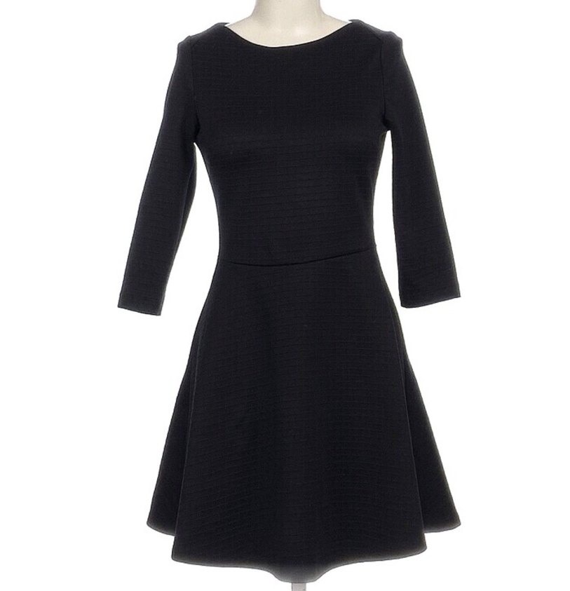 Zara Basic Siyah Mini Elbise - Görsel 4