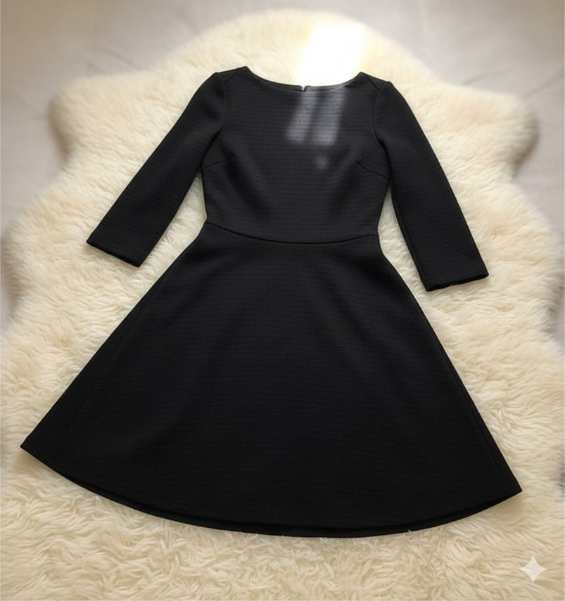 Zara Basic Siyah Mini Elbise - Görsel 3