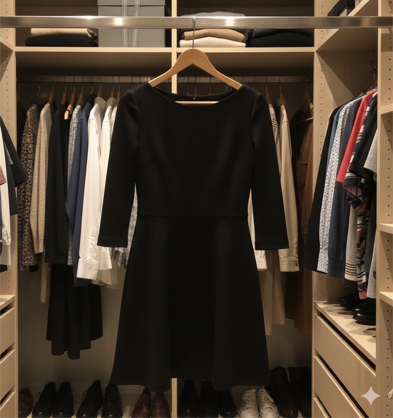 Zara Basic Siyah Mini Elbise - Görsel 2