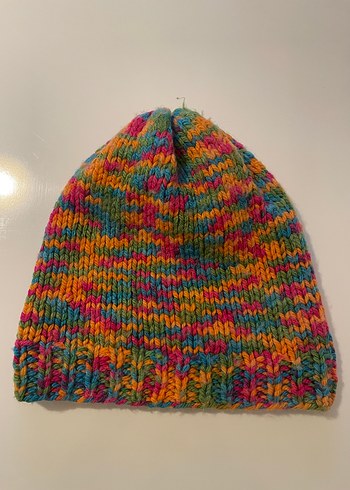 Renkli Örgü Kadın Bere - Görsel 3