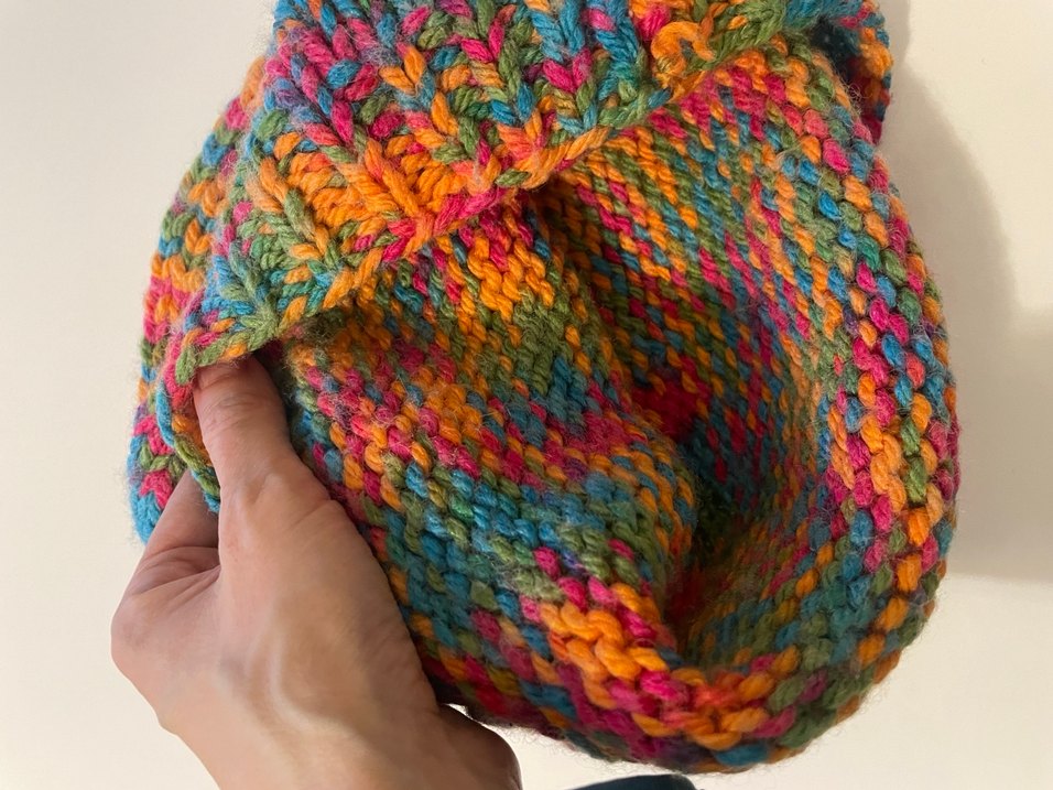 Renkli Örgü Kadın Bere - Görsel 5