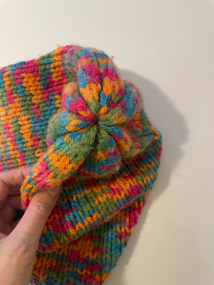 Renkli Örgü Kadın Bere - Görsel 4