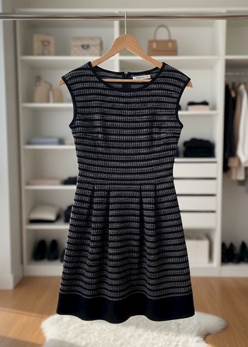 Stradivarius Çizgili Mini Elbise - Görsel 4