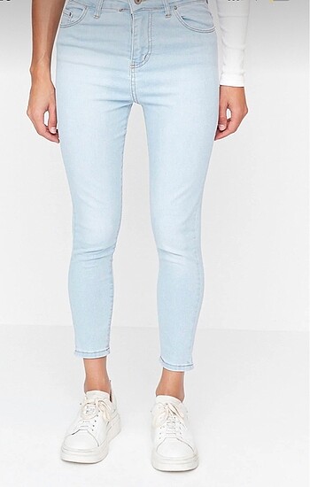 s Beden mavi Renk Açık Mavi Yüksek Bel Skinny Jeans