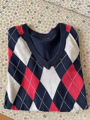 U.S. Polo Assn. V Yaka Desenli Kazak