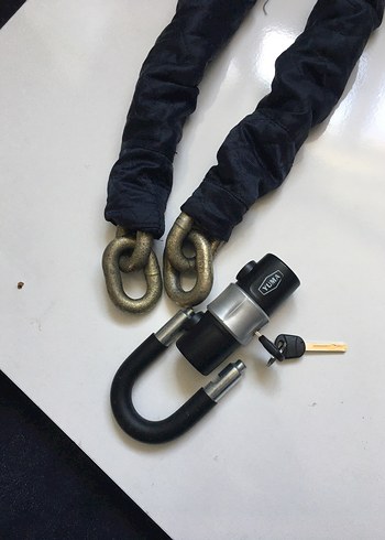 Kilitli Zincir Güvenlik Kablosu Siyah - Görsel 4