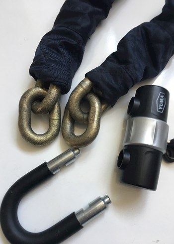 Kilitli Zincir Güvenlik Kablosu Siyah - Görsel 3