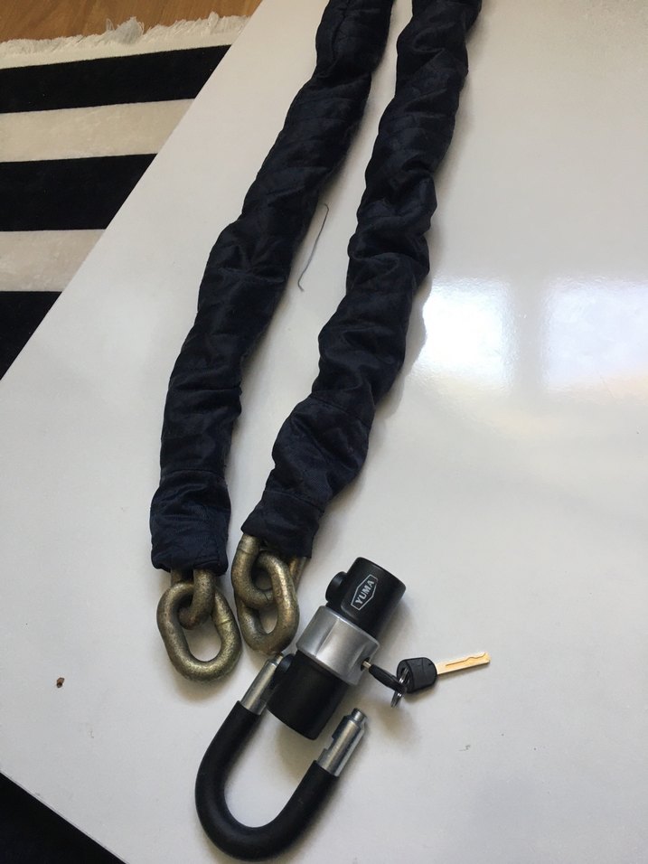 Kilitli Zincir Güvenlik Kablosu Siyah - Görsel 2