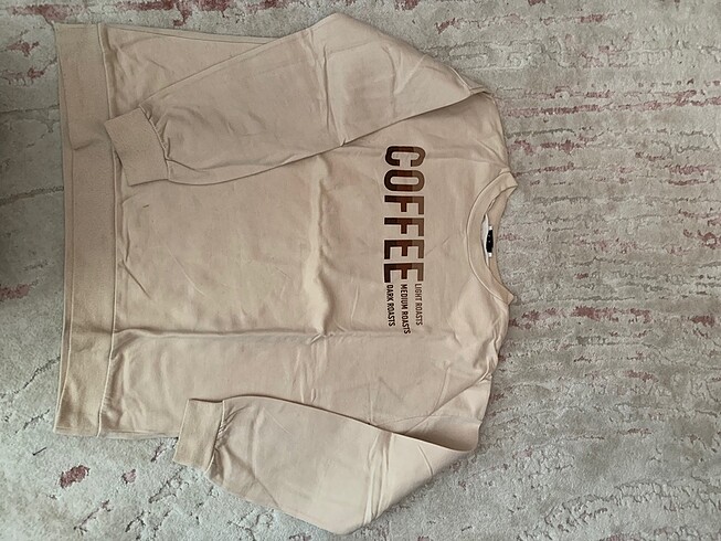 LCW kadın krem sweatshirt oversize L