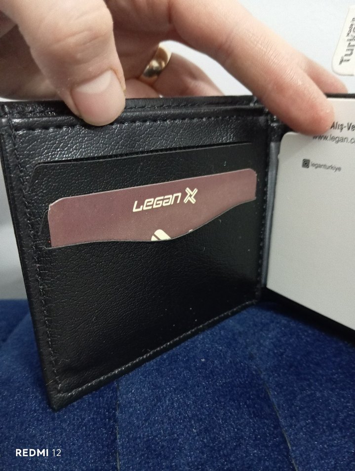 Siyah yumuşak deri Erkek Cüzdanı - Görsel 5