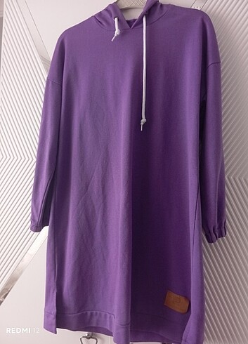 Kapüşonlu sweatshirt tunik 