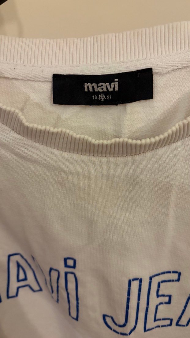 Mavi Jeans Beyaz erkek Sweatshirt - Görsel 2