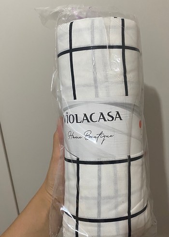 Çift Kişilik pamuklu lastikli çarşaf 160*200 Beyaz Kareli