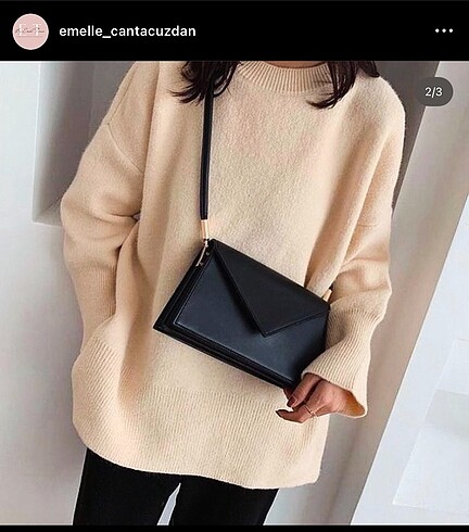 Zarf model çanta siyah