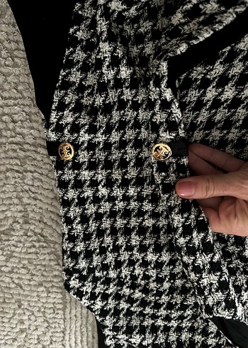 kazayağı Desenli  Kolsuz Elbise - Görsel 4