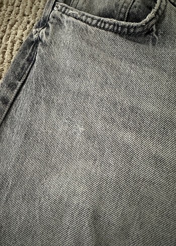 pull and bear gri denim pantolon - Görsel 4