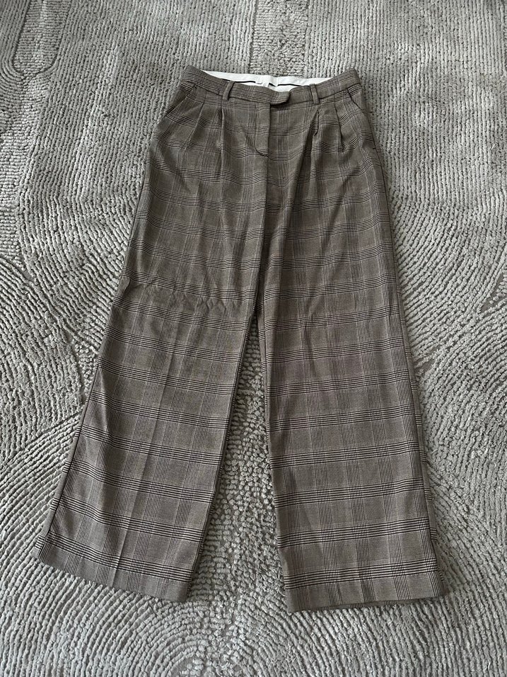 Kadın Kahverengi Geniş Paça Pantolon - Görsel 2