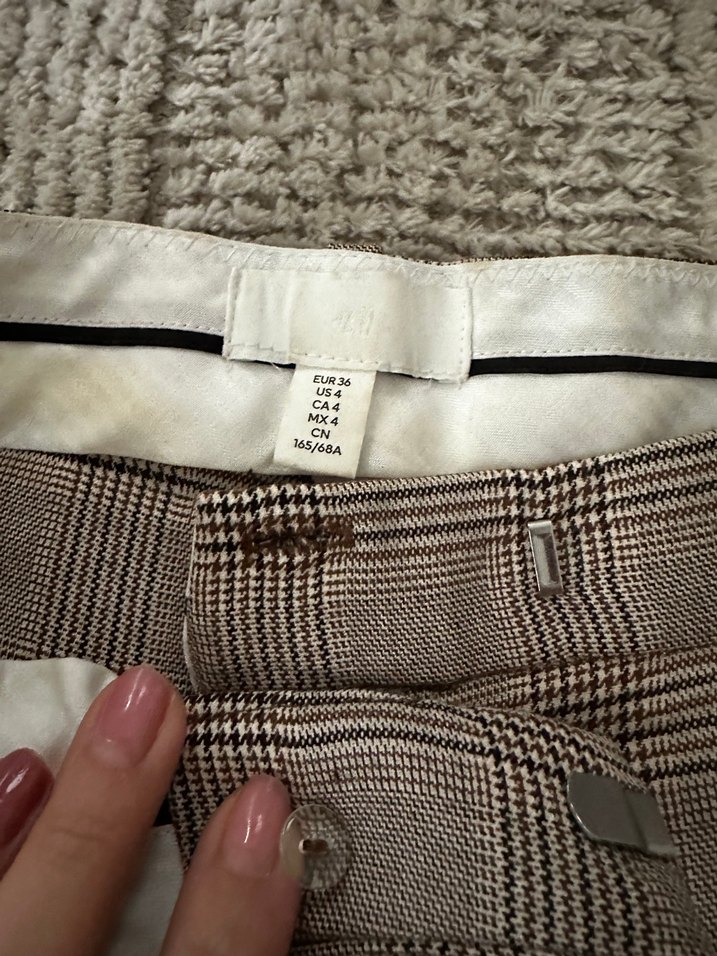 Kadın Kahverengi Geniş Paça Pantolon - Görsel 4